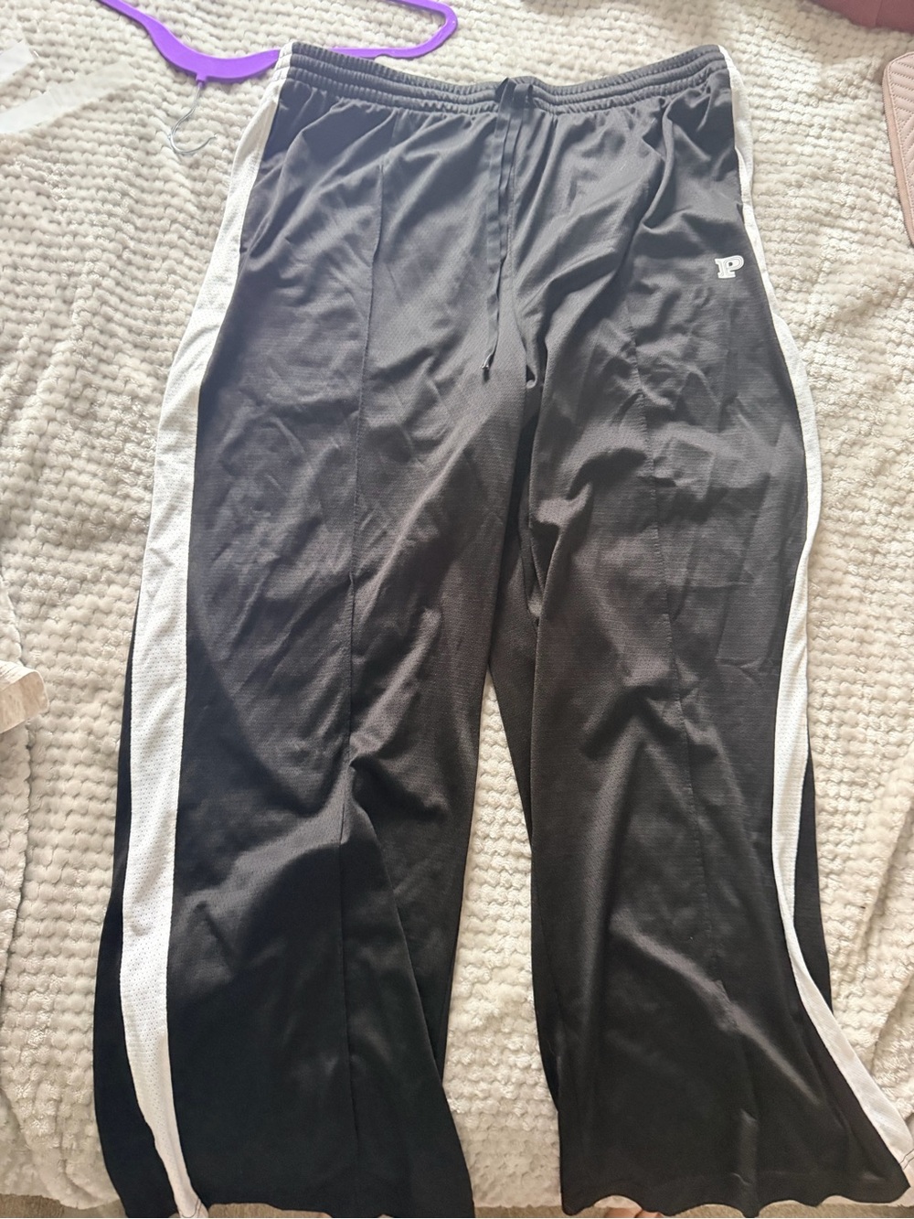 Victoria’s Secret PINK Track Pants XXL Black White Stripe Athletic Pants